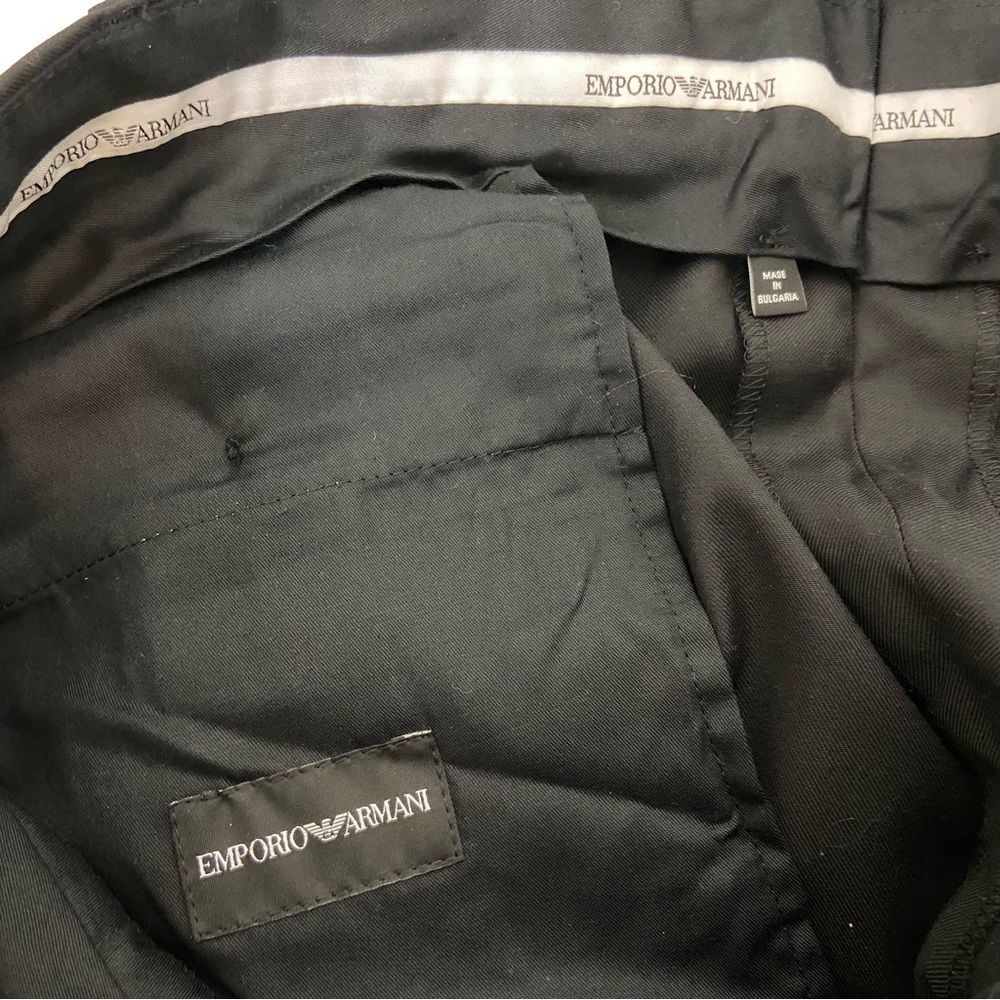 Emporio Armani Super 130s Wool Two Piece Suit in Black - Picture 13 of 16